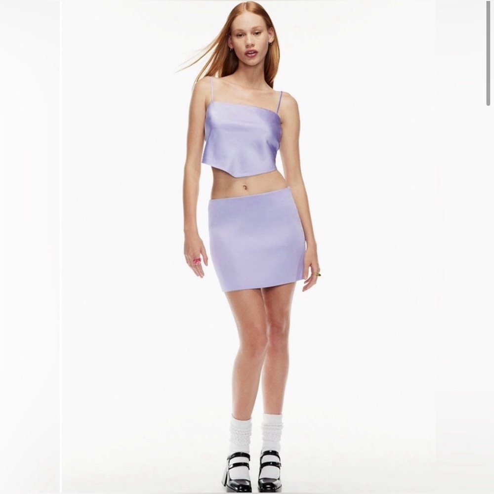 NWT Aritzia Sunday Best Silk Mini Skirt Size 2